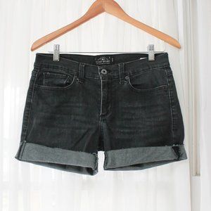 Lucky Brand Women's Black Charline Skinny Denim Cut Off Shorts 10/30